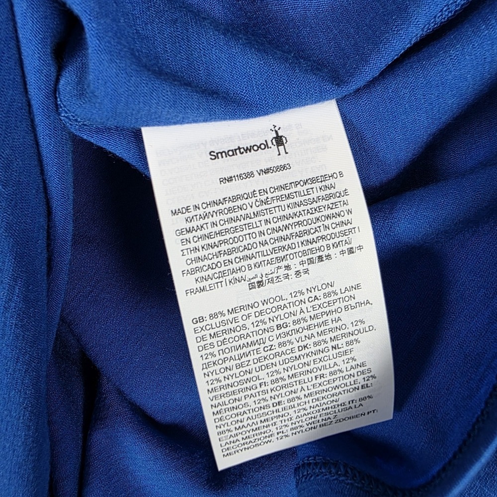 Smartwool Classic All Season Merino Base Layer Crew Mens XL Long Sleeve Blue New - Picture 11 of 13